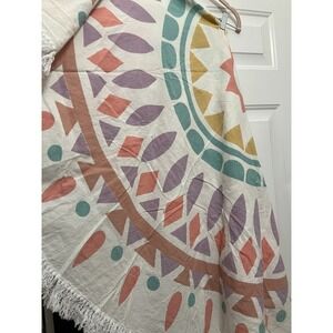 Gypsy 05 Boho Beach Roundie Geo Print Blanket Shawl Mandala Wrap Tablecloth